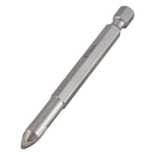 Image of Trend Snappy TCT Glass Drill Bit, 7mm Diameter, Perfect for Glass, Porcelain, Tiles & Mirrors, Quick Release, Tungsten Carbide Tipped, SNAP/GD/7MM
