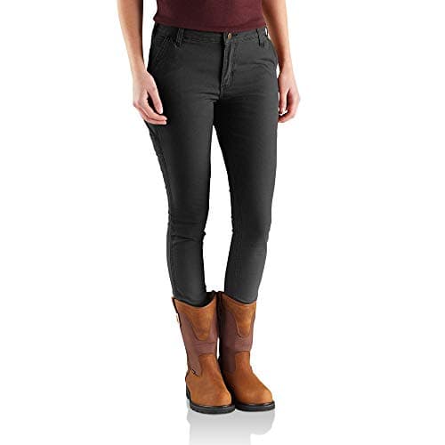 Image of Carhartt Women's Slim Fit Crawford Pant Work Utility, Black, 10 R