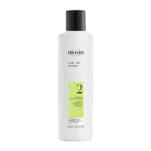 Image of Nioxin System 2 Scalp + Hair Shampoo - Hair Thickening Shampoo For Natural Hair with Progressed Thinning - with Biotin & Niacinamide (300ml)
