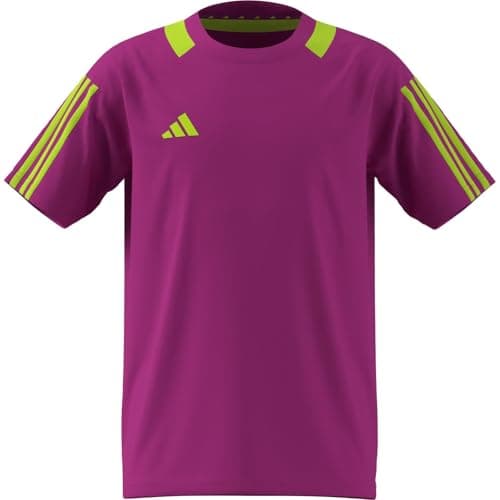 Image of adidas Kids Sereno Training Top Juniors Short Sleeve T-Shirt Purple/Yellow 11-12 Years