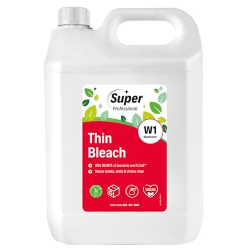 Image of Super Professional Thin Bleach W1-5 Litre Pack of 2