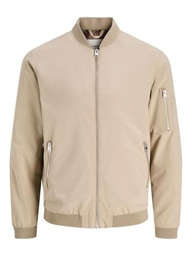 Image of JACK & JONES Mens JJERUSH BOMBER NOOS, Brown, XS UK