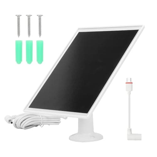 Image of Ruaizel Ring Solar Panel, 6W Ring Camera Solar Panel, Ring Solar Charger for Outdoor Surveillance and Camera Charging (1)