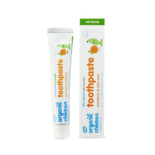 Image of Green People Organic Children Mandarin and Aloe Vera Fluoride Toothpaste - Vegan, Organic & Cruelty Free, 50ml