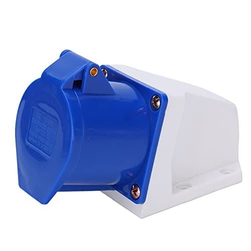 Image of Haosie 32AMP Socket, 2P+E 220V to 250V Wall Socket Waterproof IP44 Plug Connector Socket, 3Pin 1Phase Industrial Power Socke (1)