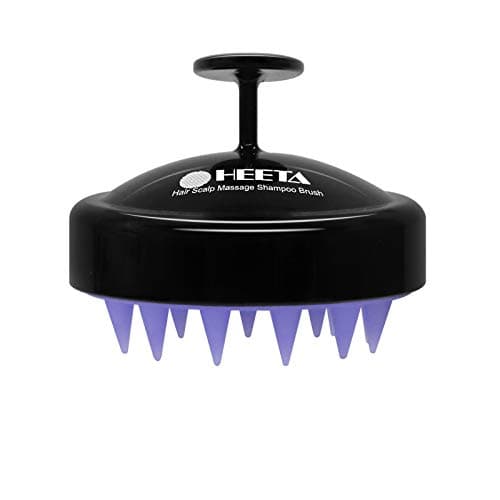 Image of HEETA Scalp Massager Hair Growth, Shampoo Brush with Soft Silicone Bristles for Hair Care and Head Relaxation, Ergonomic Scalp for Women/Men/Pet-Black&Purple