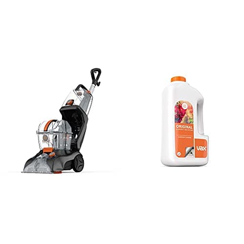 Image of Vax CWGRV011 Rapid Power Revive Carpet Washer, Graphite & 1-9-142055 Original 1.5L Carpet Cleaner Solution, White