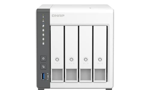 Image of QNAP TS-433-4G, 4-Bay NAS, ARM Cortex-A55 quad-core 2 GHz processor, built-in 4 GB RAM