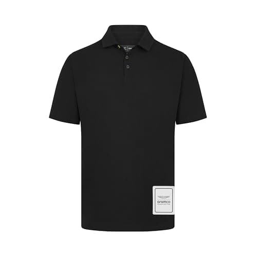 Image of Aston Martin F1 Men's Logo Polo - Black - Size: Large