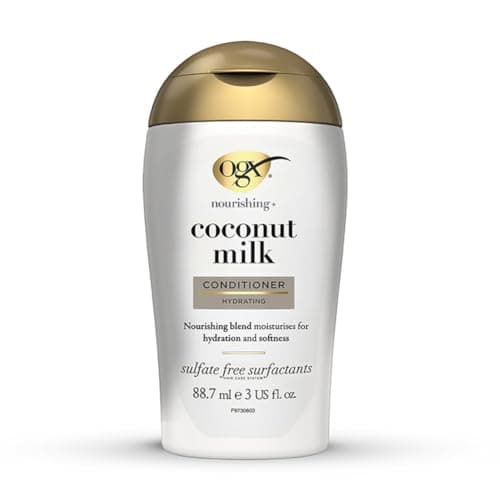 Image of OGX Nourishing with Coconut Milk Conditioner, Moisturizes Hair for Hydration and Softness, for Dry and Damaged Hair, Sulfate Free, 88.7ml