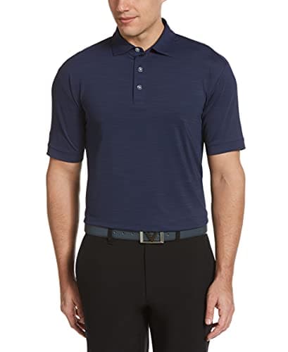 Image of Callaway Men's Golf Short Sleeve Tonal Stripe Polo Shirt, Peacoat, XX-Large