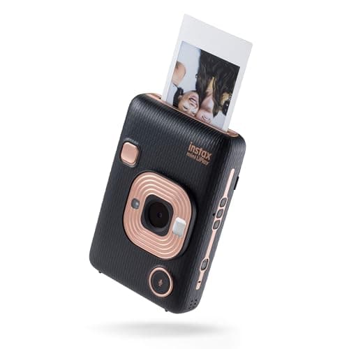 Image of instax mini LiPlay 2-in-1 hybrid instant photo camera and printer with 2.7 inch LCD screen, mini film form,ELEGANT BLACK