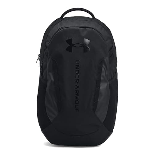 Image of Under Armour Unisex's Hustle 6.0 Backpack, (003) Black/Black/Black, One Size