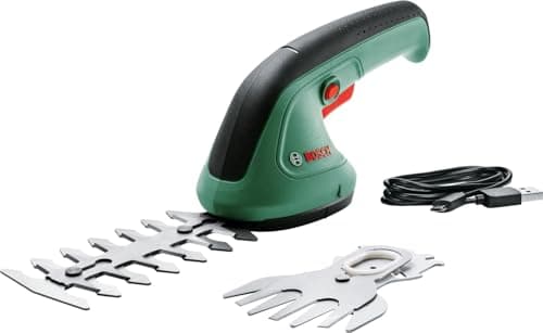 Image of Bosch Cordless Hedge Trimmer and Grass Shear - EasyShear (Integrated 3.6V, Battery runtime: 40 min, Blade Length: 12cm (Shrub) / 8cm (Grass)