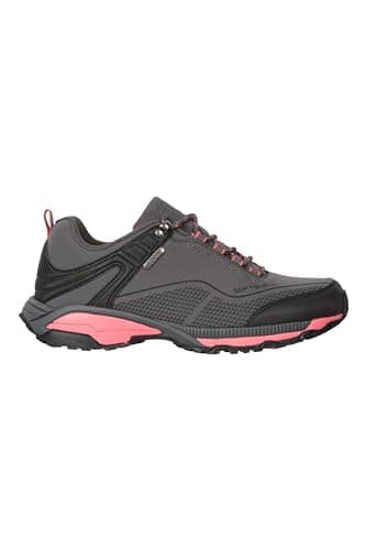 Image of Mountain Warehouse Collie Waterproof Womens Shoes - Lightweight Ladies Shoes, Breathable Walking Shoes – for Spring Summer, Walking, Hiking & Outdoors Grey Adult Shoe Size 7