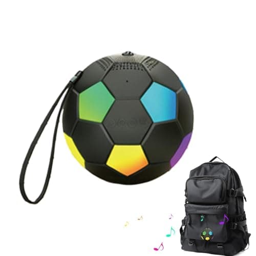 Image of Portable Wireless Speakers - Small Football Ambient Lighting - Electronic Gadgets Speaker with Lights - for Party Beach Camping Cycling Hiking Birthday Bedroom Living Room Shower Office