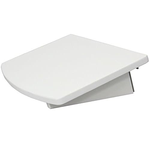 Image of Woodquail Bamboo Clip on Hanging Shelf, Small Bedside Table (Clips 21mm, White)