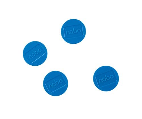 Image of Nobo Magnetic Whiteboard Magnets, 30 mm, Pack of 4, 1901450, Coloured