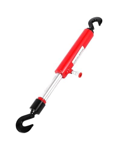 Image of Garvee 10 Ton Hydraulic Pull Back Ram, 8100 PSI Heavy Duty Carbon Steel Power Machine Puller with Hooks, 66cm Length, 130mm Stroke, for Truck Frame Auto Body Repair