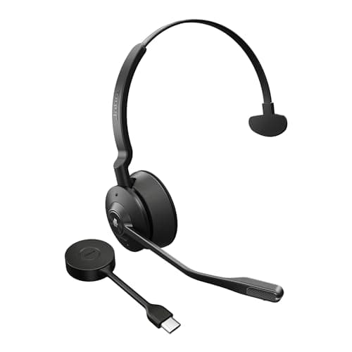 Image of Engage 55 SE Mono headset MS, Link 400c DECT adapter USB-C, 1.2m USB-C to USB-C Cable, Carry case, Warranty and warning (safety leaflets)