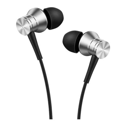 Image of 1MORE Piston Fit Wired Earphones, In-Ear Headphones 3.5mm Jack with Microphone and Volume Control, Pure Sound, Noise Isolating, for Phones, PC and Tablet, Silver