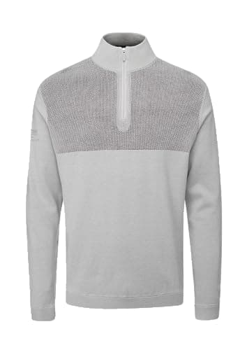 Image of Stuburt Tawny Zip Neck Sweater, Droplet Marl, Medium