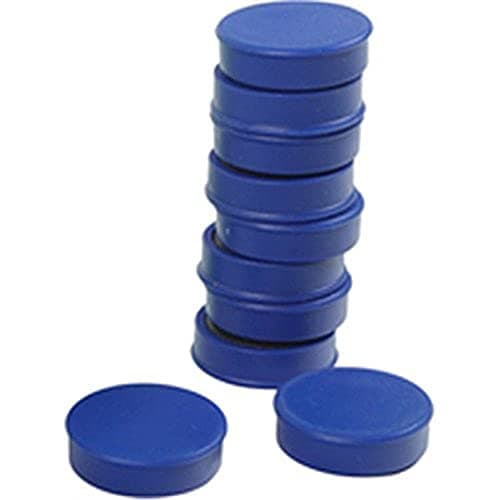 Image of Q-Connect Round Magnet 25mm Blue (Pack of 10) KF02640