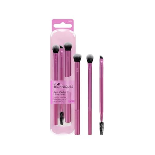 Image of Real Techniques Eye Shade and Blend Eyeshadow Makeup Brush Duo (Packaging and Handle Colour May Vary), Assorted, 2 Count (Pack of 1)