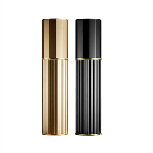 Image of Aurdox Perfume Atomiser, Refillable & Portable Perfume Bottle for Travel, 5ml Small Spray Bottles with Bottom Pump， Dispensers for Women and Men, Leaking Proof and Luxurious Design(Black & Gold)