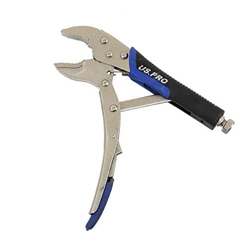Image of US PRO Tools 10 Inch Curved Jaw Locking Pliers with Soft Grip Handles 1848