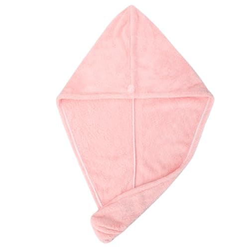 Image of ARubyForest Microfibre Hair Towel Hair Towel Wrap Thicken Hair Turban Towel Ultra Soft and Quick Drying Hair Wrap Towel Hair Wrap Anti-Frizz Hair Towel Wraps for Women Pink