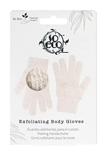 Image of So Eco Exfoliating Gloves - Textured Mitts for Smoother Skin, Reducing Acne & Ingrown Hairs, Made from Recycled Polyester Blend, Vegan & Cruelty-Free