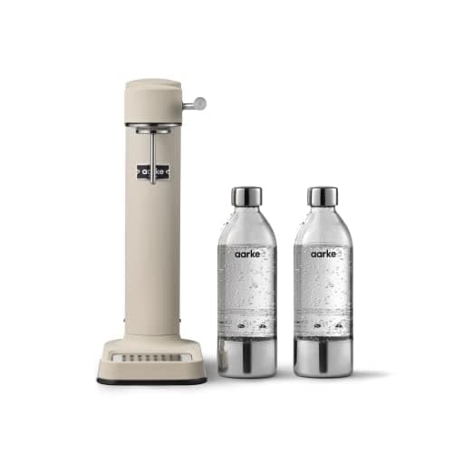 Image of Aarke Carbonator 3, Sparkling Water Maker with 2 x PET Bottles 800ml, Sand Finish