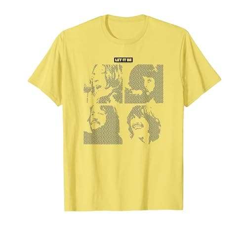 Image of The Beatles - Let It Be T-Shirt, Men, Lemon Yellow, X-Large
