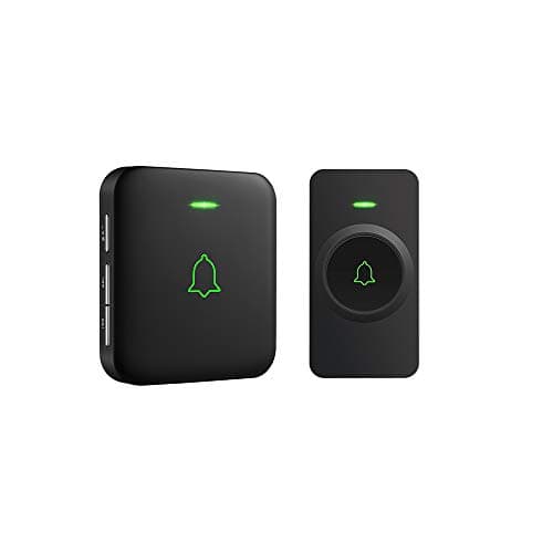 Image of AVANTEK Wireless Doorbell, 1000ft Long Range Door Bells, Mini IP55 Waterproof with 1 Plug-in Receiver, Cordless Doorbell with 5 Levels Volume, 52 Melodies, LED Flash, CB-11 (CR2032 Battery Included)