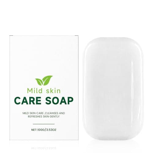 Image of Pure Soap Bar for Face, Hands & Body - Gentle Cleansing Bar for Sensitive & Dry Skin - Moisturising Solid Soap for Daily Bath & Shower Use - Natural Handmade Soap Bar - Vegan & Cruelty-free
