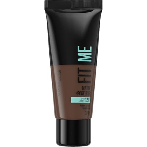 Image of Maybelline Fit Me Foundation, Medium Coverage, Blendable With a Matte and Poreless Finish, For Normal to Oily Skin, Shade: 380 Rich Espresso, 30ml