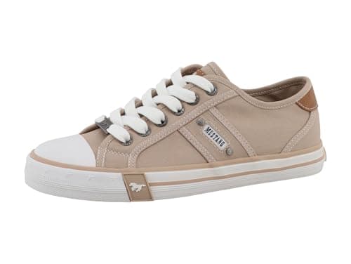 Image of MUSTANG Women's Low-Top Trainers, Women's Low Shoes, Beige 00006, 6 UK
