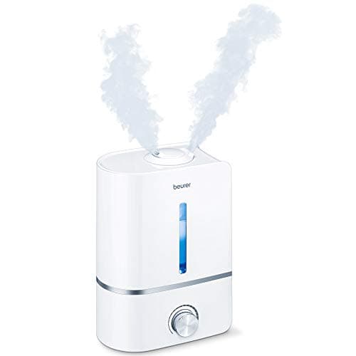 Image of Beurer LB 45 humidifier with ultrasonic atomisation | for Room humidification | with Aroma Function |Suitable for Rooms up to 30m² | Quiet Operation, White,Grey,Blue
