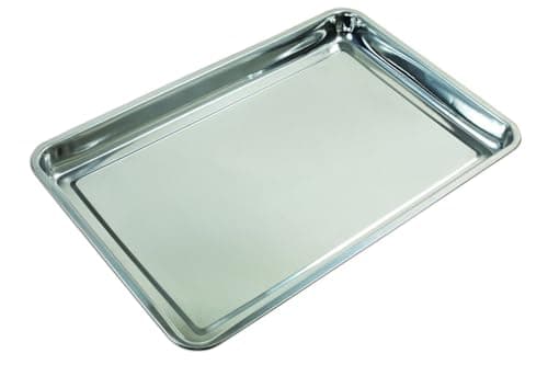 Image of Stainless Steel Low Profile Drip Tray DIY Oil Floor Contamination Oil & Fuel Drip Tray Pan Car Bike 60cm x 40cm x 48mm