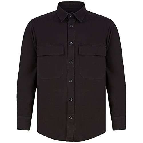Image of Front Row Unisex Adult Cotton Drill Overshirt (XL) (Black)