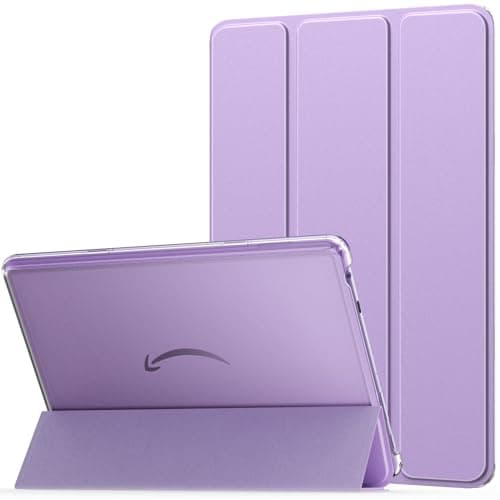 Image of MoKo Case for All-new Amazon Fire HD 10 Tablet (13th Generation, 2023 Release) 10.1", PU Leather Trifold Stand Cover for Fire Tablet 10 2023, Auto Wake/Sleep, Taro Purple