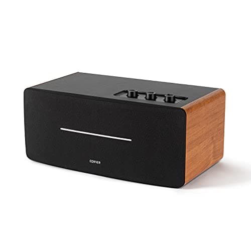 Image of Edifier D12 Bookshelf Speaker - Integrated Desktop Stereo Bluetooth Speaker - Wireless Computer Speaker for Desktop Use- 70 Watts RMS with Subwoofer Line Out - Wooden Enclosure