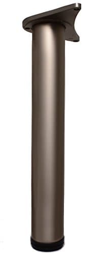 Image of 1 x 710mm Adjustable Satin Breakfast Bar Worktop Support Table Leg 60mm Diameter