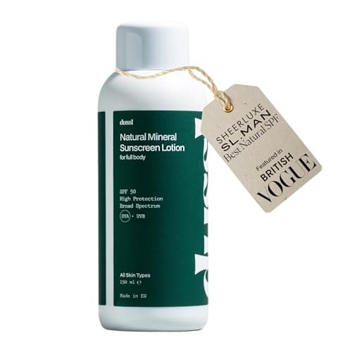 Image of Natural Mineral Sunscreen Lotion SPF 50-150ml - Broad-Spectrum Zinc-Oxide Face & Body Lotion with Aloe Vera, Cacao Butter & Panthenol - 100% Naturally-Derived