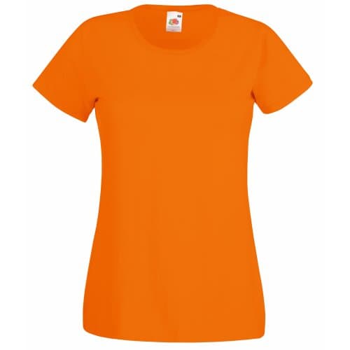 Image of Fruit of the Loom Ladies/Womens Lady-Fit Valueweight Short Sleeve T-Shirt (S) (Orange)
