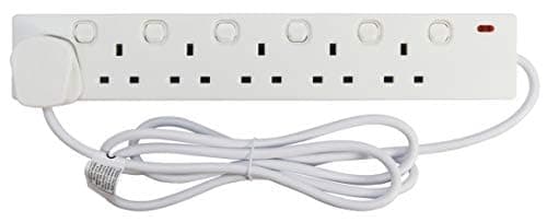 Image of 6 Socket individually switched extension