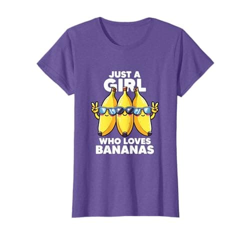 Image of Just A Girl Who Love Bananas Lover Fruit Funny Yellow Banana T-Shirt