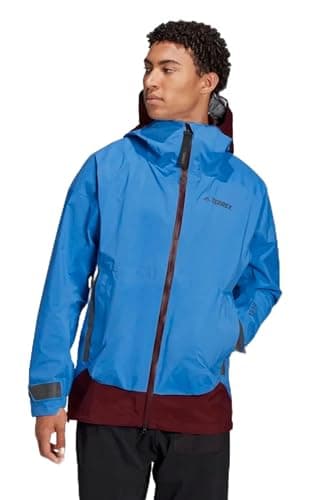 Image of adidas Terrex MYSHELTER Gore-Tex Active Men's Waterproof Jacket - Blue/Shadow Red