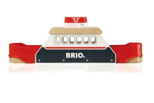 Image of BRIO World Harbour Ferry Ship Toy Boat for Kids Age 3 Years Up - Wooden Railway Accessories & Add Ons